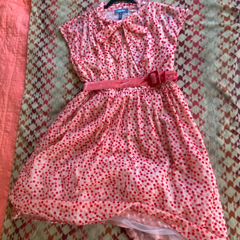 Modcloth Pink and Red Dotted Women’s Dress